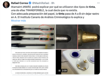Tweets del prófugo ex-presidente de Ecuador.